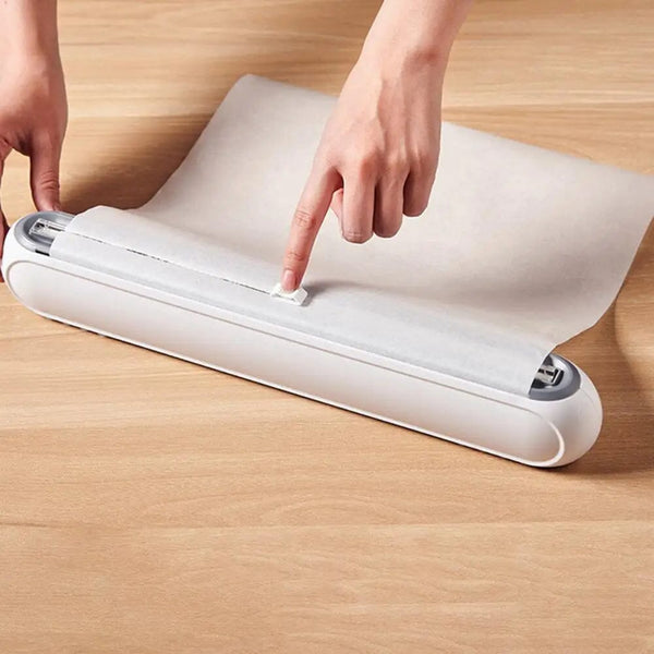 Armazenador e Cortador de Plástico Filme Qualidade Premium Armazenador e Cortador de Plástico Filme Qualidade Premium - Coleção Cozinha Viva Lumi