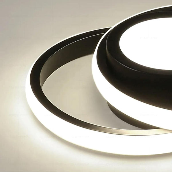 Luminária de Teto Plafon Sobrepor em Led Circular Duplo para Quarto Sala Plafon - 0009 Viva Lumi