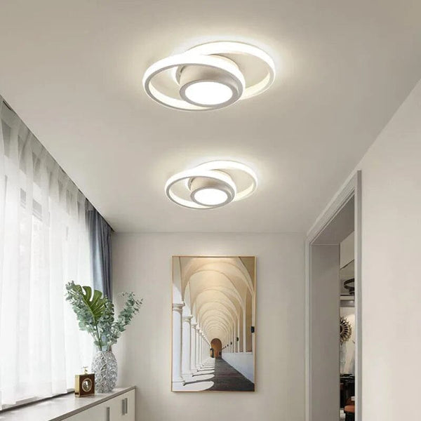 Luminária de Teto Plafon Sobrepor em Led Circular Duplo para Quarto Sala Plafon - 0009 Viva Lumi Branco Fria