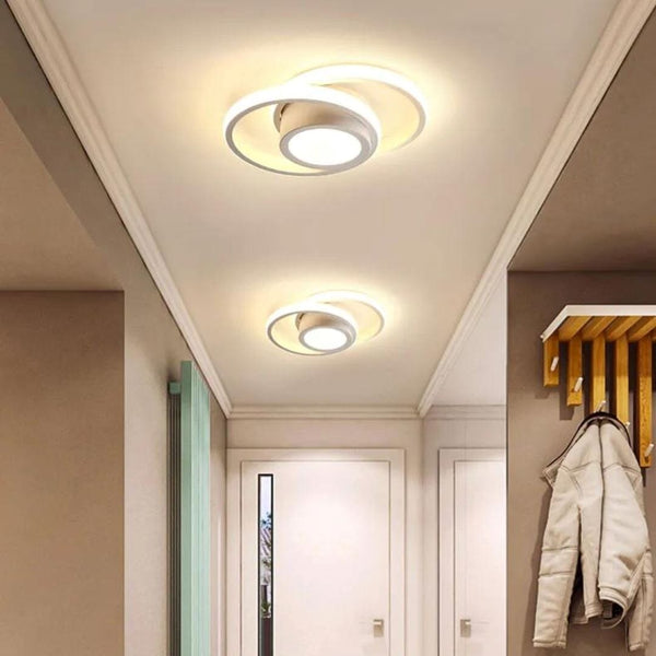 Luminária de Teto Plafon Sobrepor em Led Circular Duplo para Quarto Sala Plafon - 0009 Viva Lumi Branco Quente