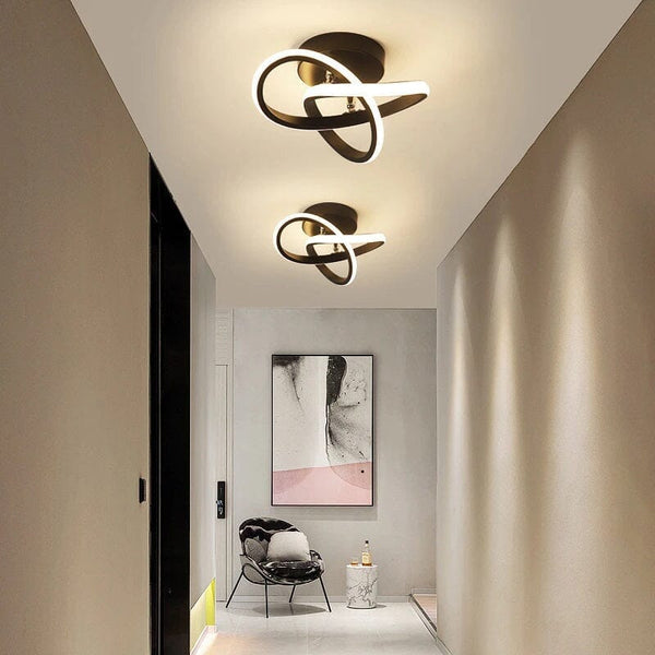 Luminária de Teto Plafon Sobrepor Eternal para Quarto Sala Plafon - 0012 Viva Lumi Preto Quente