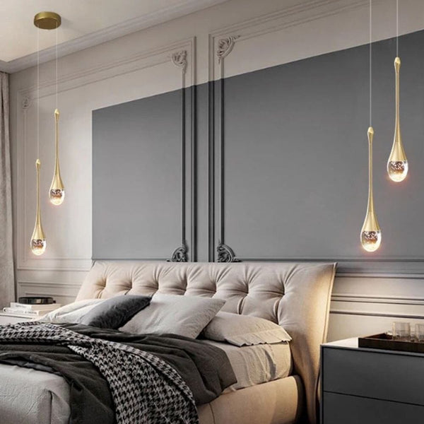 Lustre Pendente de Luxo em Gota Crystals Pendente - 0015 Viva Lumi