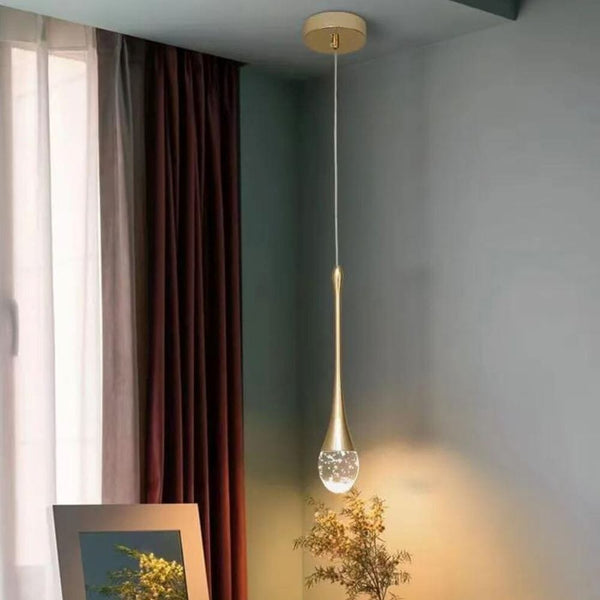 Lustre Pendente de Luxo em Gota Crystals Pendente - 0015 Viva Lumi