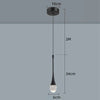 Lustre Pendente de Luxo em Gota Crystals Pendente - 0015 Viva Lumi Preto 01 Unidade Quente