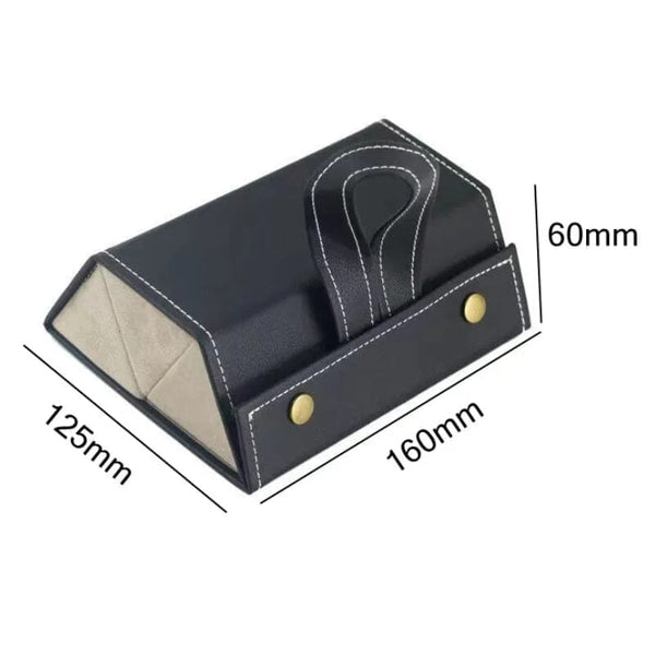 Porta Óculos - Organizador Dobrável em Couro Porta Óculos - Organizador Dobrável em Couro - Coleção Organização Viva Lumi 3 Grades Preto