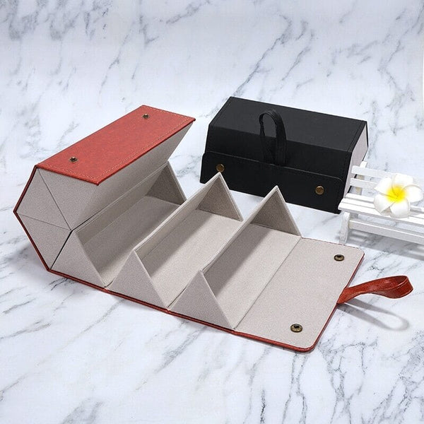 Porta Óculos - Organizador Dobrável em Couro Porta Óculos - Organizador Dobrável em Couro - Coleção Organização Viva Lumi