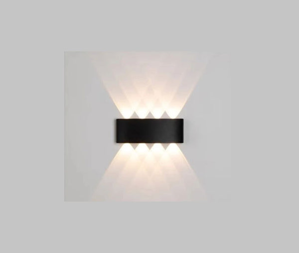 Arandela Externa de Parede em LED Impermeável [Iluminação - Arandela] - Arandela Externa de Parede em LED Impermeável Viva Lumi 4 Feixe de Luz 1 Und Preto