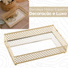 Bandeja de Vidro com Fundo Espelhado Coleção Decoração>Bandejas- Bandeja de Vidro com Fundo Espelhado Viva Lumi 