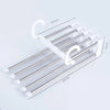 Cabide Para Calça Retrátil Multifuncional Cabide Calça Retrátil 1PC Branco Modelo Mágico - Coleção Organinzação Viva Lumi 