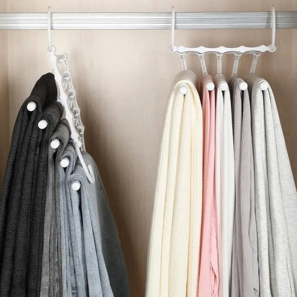 Cabide Para Calça Retrátil Multifuncional Cabide Calça Retrátil 1PC Branco Modelo Mágico - Coleção Organinzação Viva Lumi 