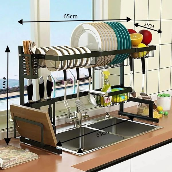 Escorredor e Organizador de Louça Pia Cozinha Aço Inox [Cozinha] - Escorredor e Organizador de Louça Pia Cozinha Aço Inox Viva Lumi 