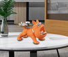 Escultura Aparador Bulldog Francês Decor Cool (Suporte Duplo) Aparador - 0002 Viva Lumi Alaranjado 