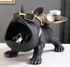 Escultura Aparador Bulldog Francês Decor Cool (Suporte Duplo) Aparador - 0002 Viva Lumi Preto 