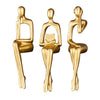 Escultura Decorativa Abstrata Pensador Contemporâneo (Kit 03 Unidades) Resina - 0013 Viva Lumi 
