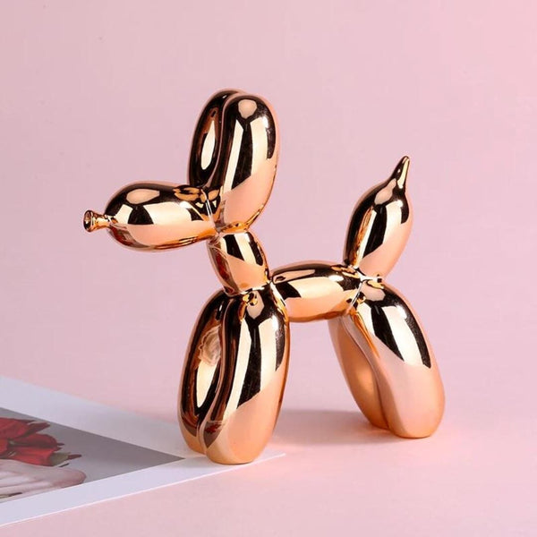 Escultura Doggy Balloon Mini 10x10cm para Sala, Escritório, Consultório Resina - 0014 Viva Lumi 