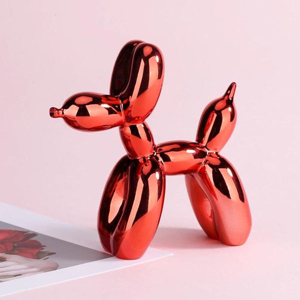 Escultura Doggy Balloon Mini 10x10cm para Sala, Escritório, Consultório Resina - 0014 Viva Lumi 