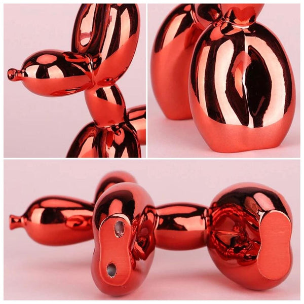 Escultura Doggy Balloon Mini 10x10cm para Sala, Escritório, Consultório Resina - 0014 Viva Lumi 