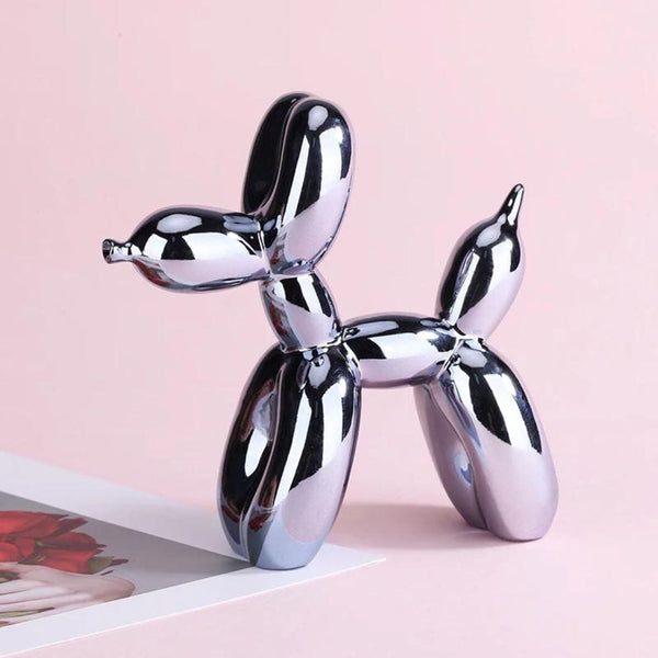 Escultura Doggy Balloon Mini 10x10cm para Sala, Escritório, Consultório Resina - 0014 Viva Lumi 