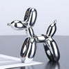 Escultura Doggy Balloon Mini 10x10cm para Sala, Escritório, Consultório Resina - 0014 Viva Lumi Prata 