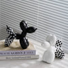 Escultura Doggy Balloon Xadrez Resina - 0016 Viva Lumi 