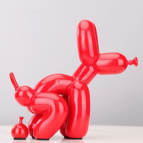 Escultura Doggy Poo 23x22cm Resina - 0018 Viva Lumi Red 
