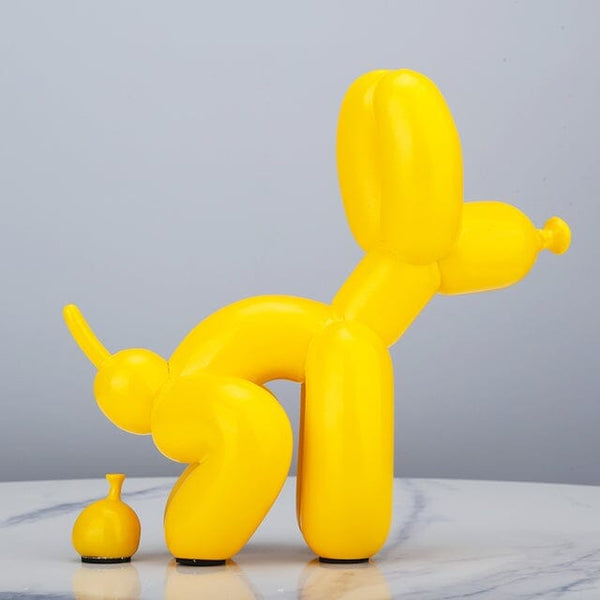Escultura Doggy Poo 23x22cm Resina - 0018 Viva Lumi Yellow 