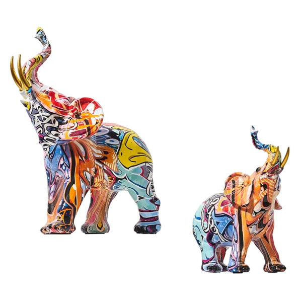 Escultura Elefante Grafite Street & Colors Grafite - 0012 Viva Lumi 