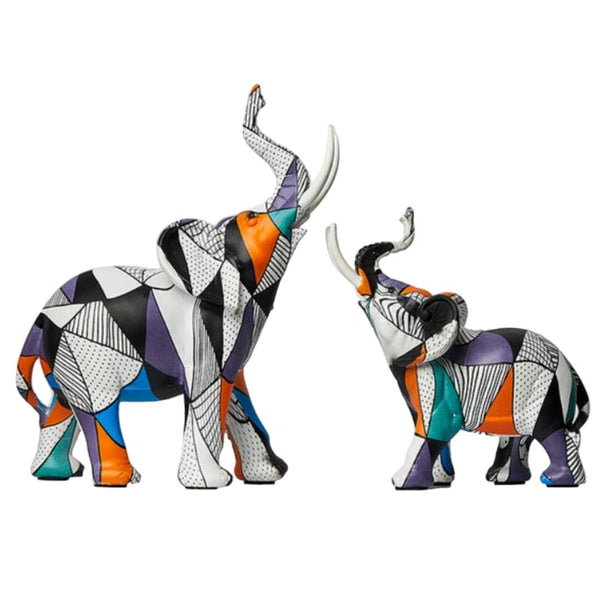 Escultura Elefante Pintura Mosaico Resina - 0020 Viva Lumi 