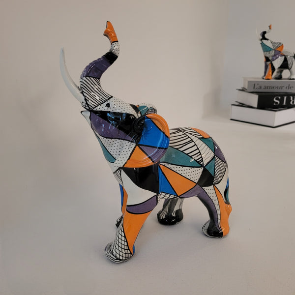 Escultura Elefante Pintura Mosaico Resina - 0020 Viva Lumi 