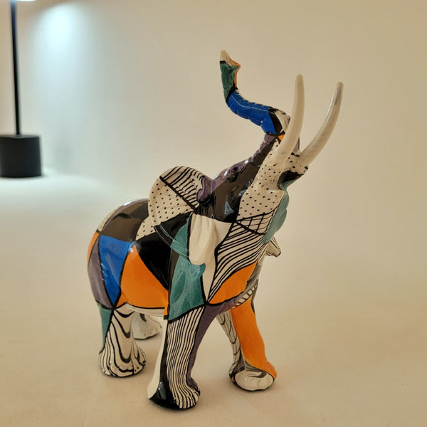 Escultura Elefante Pintura Mosaico Resina - 0020 Viva Lumi 