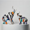 Escultura Elefante Pintura Mosaico Resina - 0020 Viva Lumi O Par 