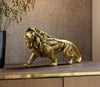 Escultura Leão Dourado 41x18cm Resina - 0023 Viva Lumi 