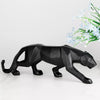 Escultura Pantera Abstrata Resina - 0032 Viva Lumi Preto 26cm 