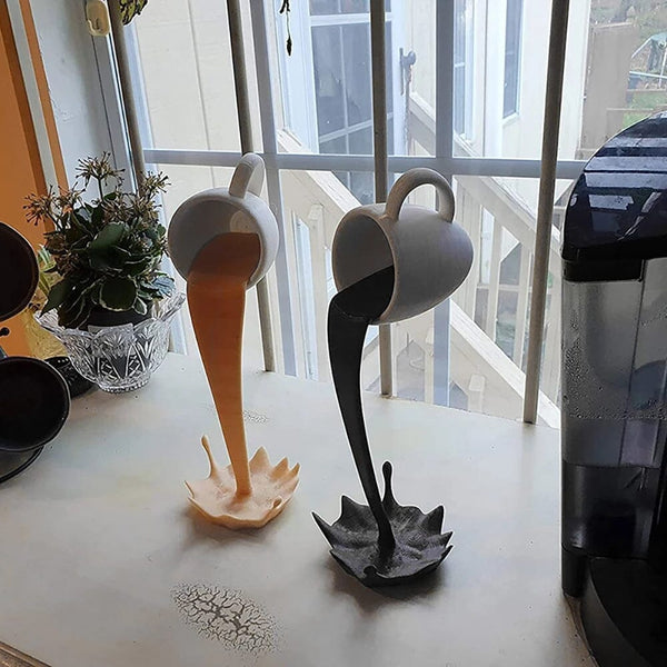 Escultura Spilled Coffee 3D Resina - 0033 Viva Lumi 