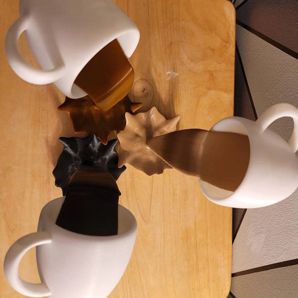 Escultura Spilled Coffee 3D Resina - 0033 Viva Lumi 