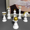 Esculturas Peças de Xadrez (KIt 6 Pçs) Viva Lumi Kit Completo Branco 
