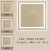 Espelho Decorativo Led Jateado Touch 50x50 [Espelho] - Espelho Decorativo Led Jateado Touch 50x50 Viva Lumi 
