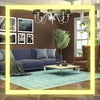 Espelho Decorativo Led Jateado Touch 50x50 [Espelho] - Espelho Decorativo Led Jateado Touch 50x50 Viva Lumi Amarela 