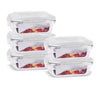 Kit 5 Potes Vidro Hermético 340ml Kit 5 Potes Vidro Hermético 340ml Viva Lumi 