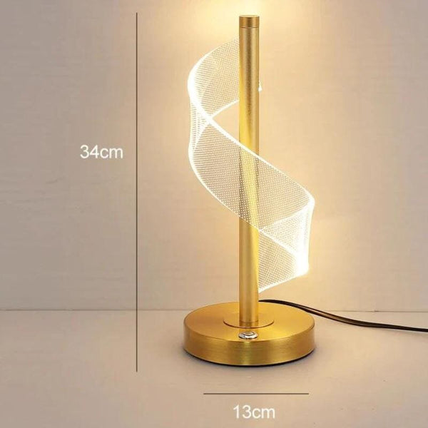 Luminária Abajur de Mesa Touch em Espiral Acrílico Abajur - 0014 Viva Lumi 