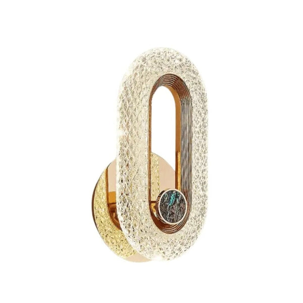 Luminária Arandela de Luxo Cristal Oval Arandela 0002 Viva Lumi 