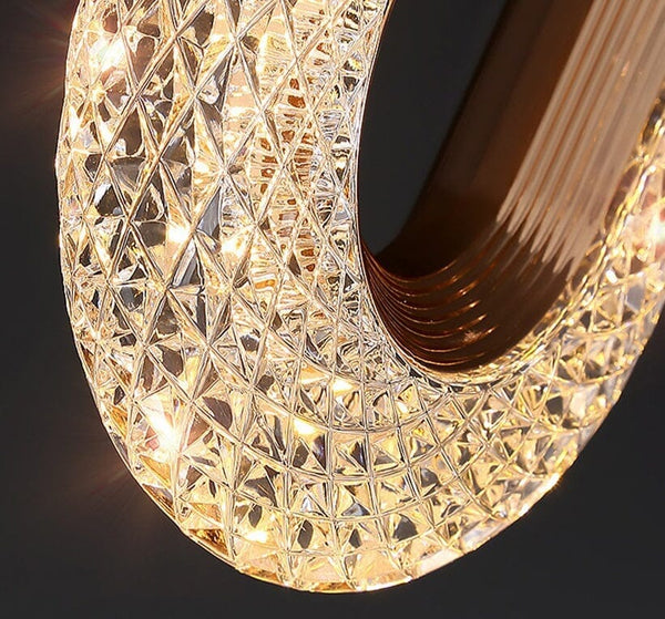 Luminária Arandela de Luxo Cristal Oval Arandela 0002 Viva Lumi 