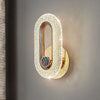 Luminária Arandela de Luxo Cristal Oval Arandela 0002 Viva Lumi Modelo 01 01 Unidade Quente