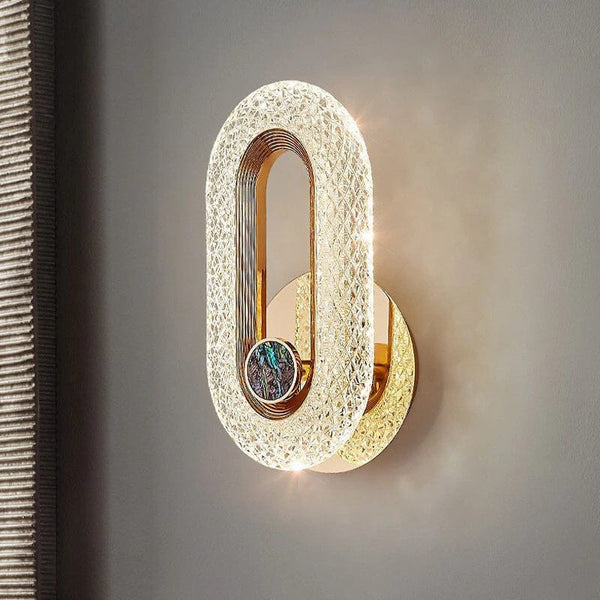 Luminária Arandela de Luxo Cristal Oval Arandela 0002 Viva Lumi Modelo 01 01 Unidade Quente