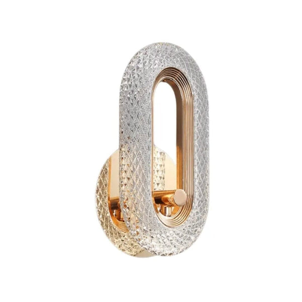 Luminária Arandela de Luxo Cristal Oval Arandela 0002 Viva Lumi Modelo 02 01 Unidade Quente