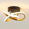 Luminária de Teto Minimalista Abstrato [Iluminação - Luminária] - Luminária de Teto Minimalista Abstrato Viva Lumi Dourado 