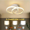 Luminária de Teto Minimalista Anéis [Iluminação - Luminária] - Luminária de Teto Minimalista Anéis Viva Lumi 