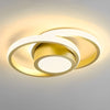 Luminária de Teto Plafon Sobrepor em Led Circular Duplo para Quarto Sala Plafon - 0009 Viva Lumi Dourado Quente 