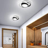 Luminária de Teto Plafon Sobrepor em Led Circular Duplo para Quarto Sala Plafon - 0009 Viva Lumi Preto e Branco Fria 