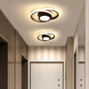 Luminária de Teto Plafon Sobrepor em Led Circular Duplo para Quarto Sala Plafon - 0009 Viva Lumi Preto Quente 